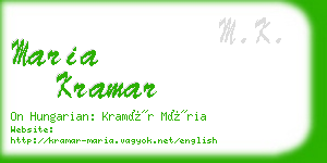 maria kramar business card